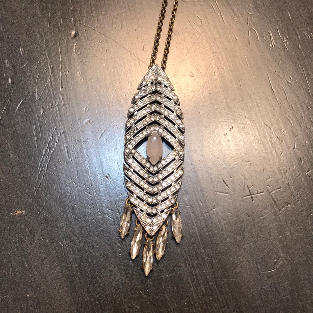 J. Crew Art Deco Long Necklace